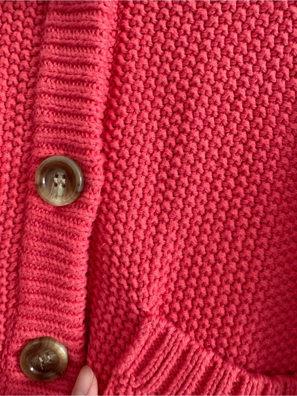 Magaschoni Women's Cotton Sweater Jacket Size Small In Red - Picture 7 of 16